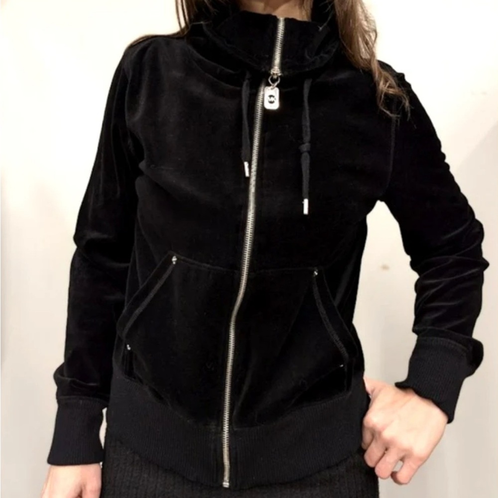 Michael Kors Velour Velvet Bomber Track Jacket